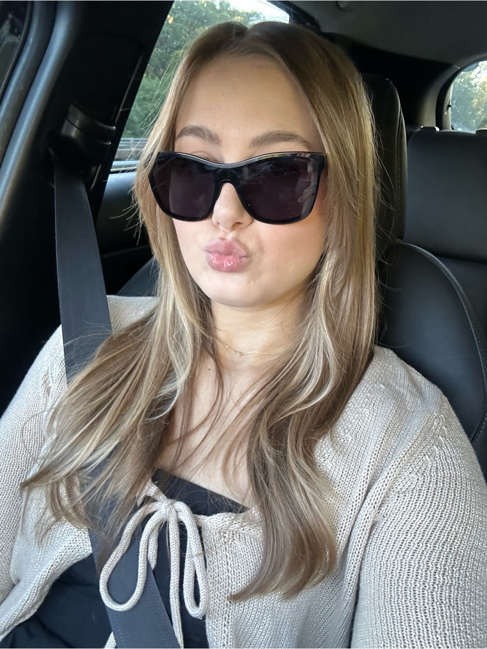 CHANEL 5418-A Authentic Black Sunglasses with Gold Lettering